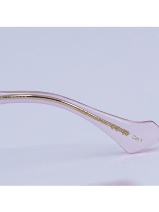 Gucci GG1558SK 003 Sunglasses Pink Rectangle Frame, Burgundy Lenses main image 11
